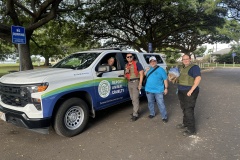 2025-03-01-Operation-Clean-Sweep-Pre-Event-Outreach-Rob-Church-Charlie-Fragozo-Jasmine-Bertoni-and-Collin-Akemoto-with-Field-Services-Truck